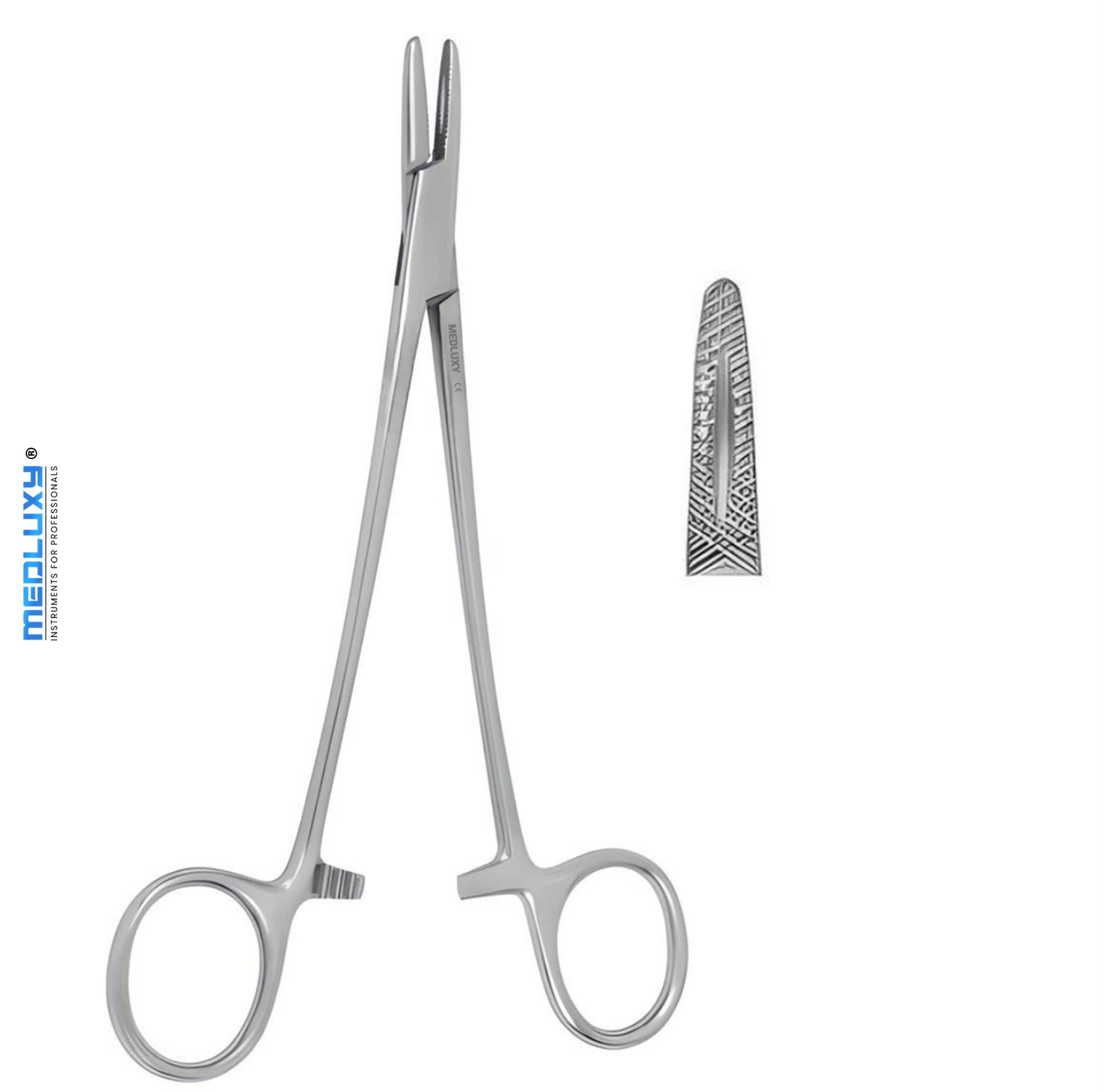 Medluxy - Naaldvoerder Mayo-Hegar - 14cm - Recht - Met Groef - M-0100